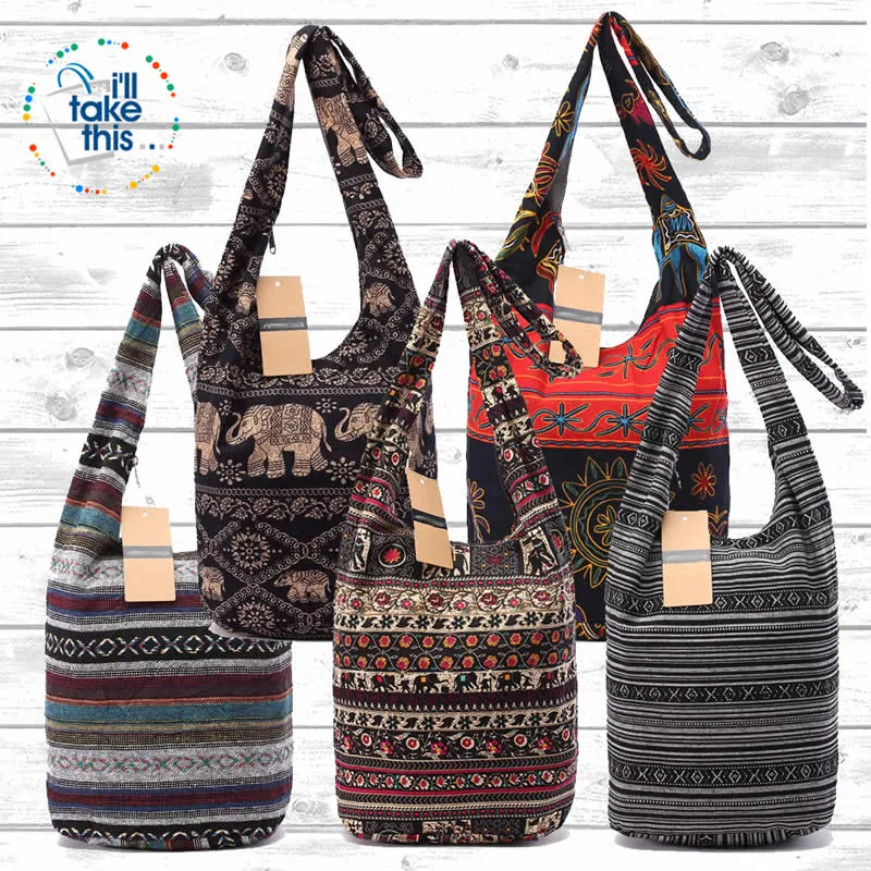 100% Designer Ladies cotton shoulder bag, show your individuality with these unique designs