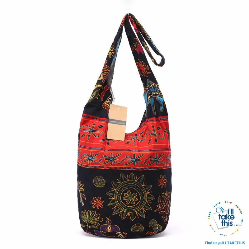 100% Designer Ladies cotton shoulder bag, show your individuality with these unique designs