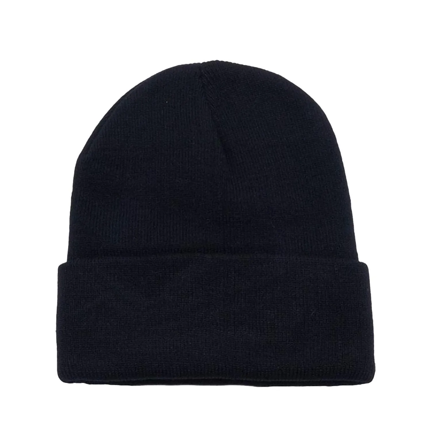 12 Pack Plain Long Cuffed Men's Beanies Skullies Multipack Bulk by Balec Group