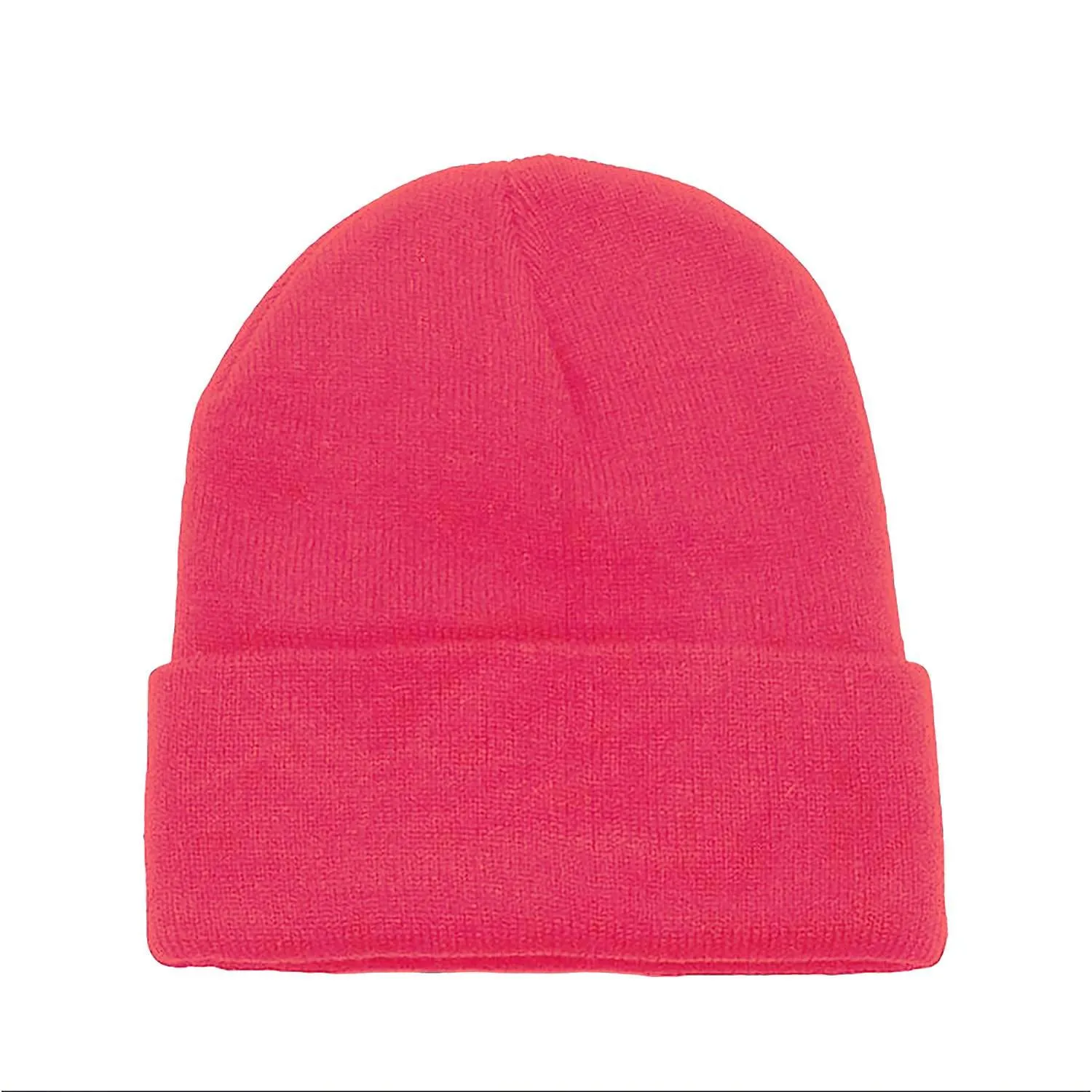 12 Pack Plain Long Cuffed Men's Beanies Skullies Multipack Bulk by Balec Group