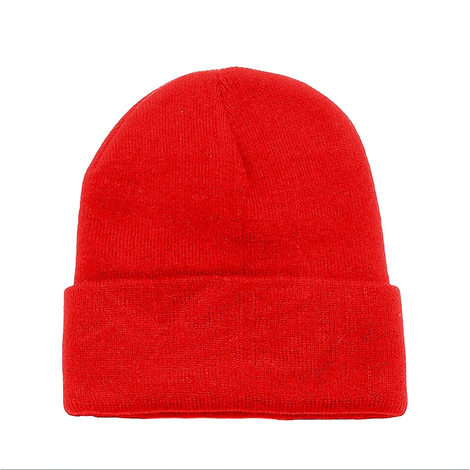 12 Pack Plain Long Cuffed Men's Beanies Skullies Multipack Bulk by Balec Group