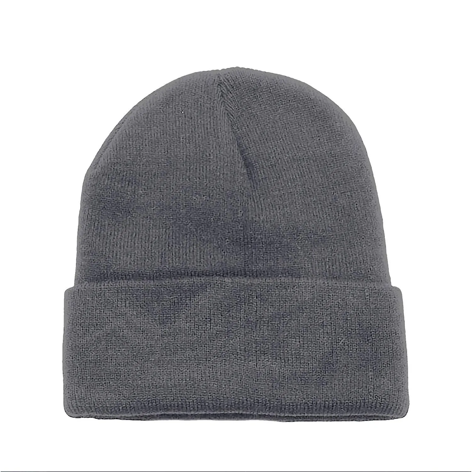 12 Pack Plain Long Cuffed Men's Beanies Skullies Multipack Bulk by Balec Group