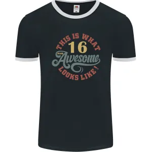 16th Birthday 60 Year Old Awesome Looks Like Mens Ringer T-Shirt FotL