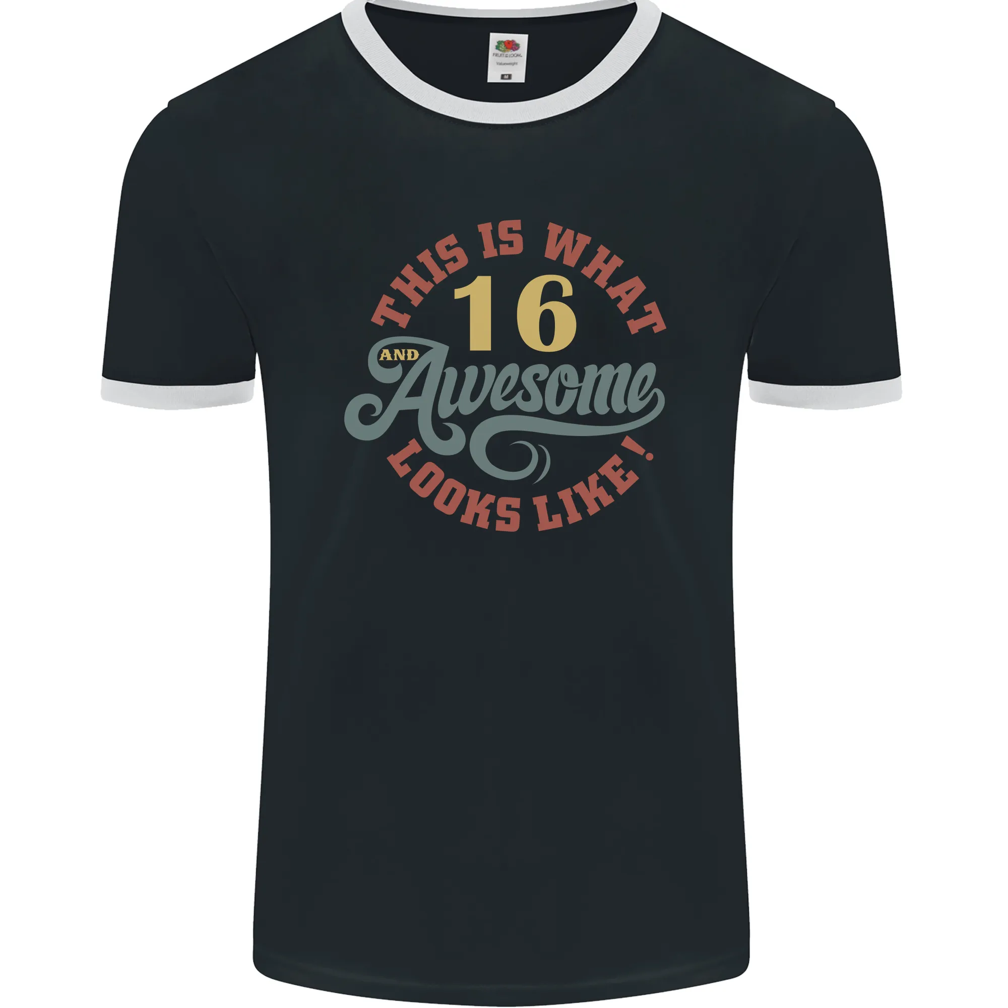 16th Birthday 60 Year Old Awesome Looks Like Mens Ringer T-Shirt FotL