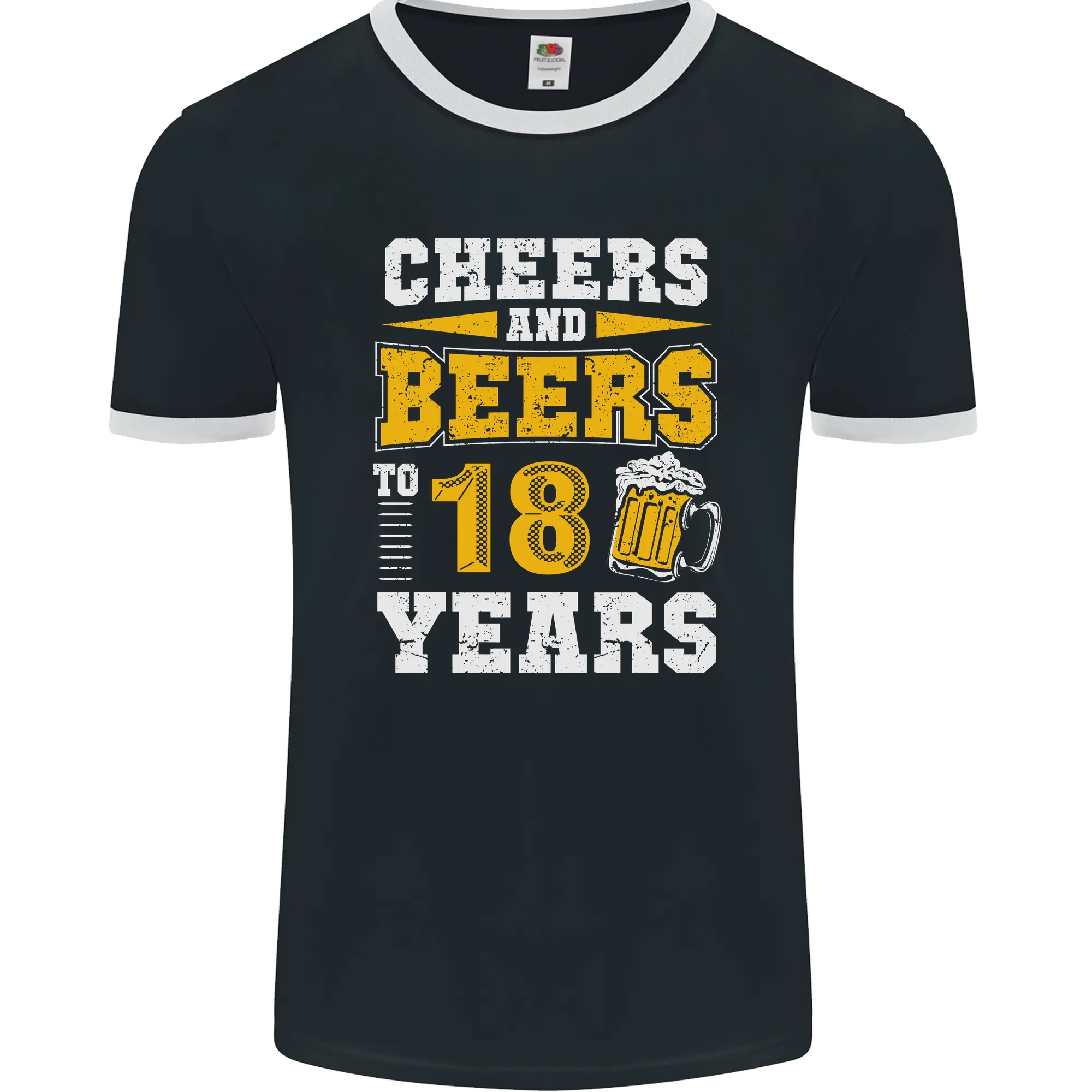 18th Birthday 18 Year Old Funny Alcohol Mens Ringer T-Shirt FotL