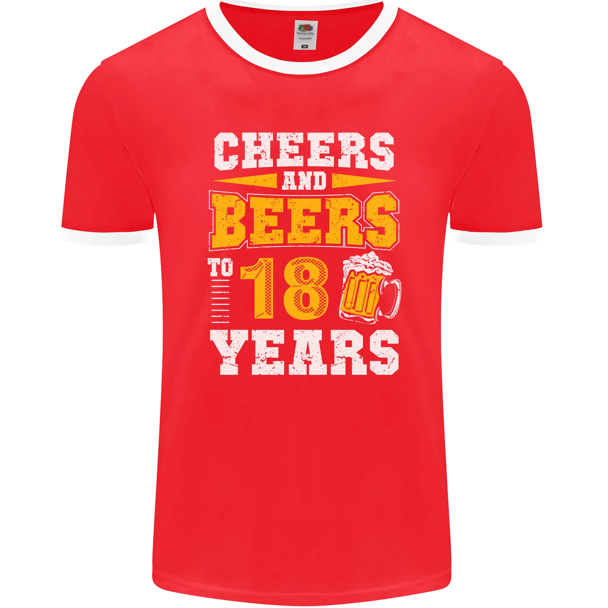 18th Birthday 18 Year Old Funny Alcohol Mens Ringer T-Shirt FotL