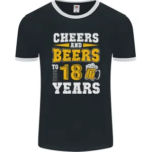 18th Birthday 18 Year Old Funny Alcohol Mens Ringer T-Shirt FotL