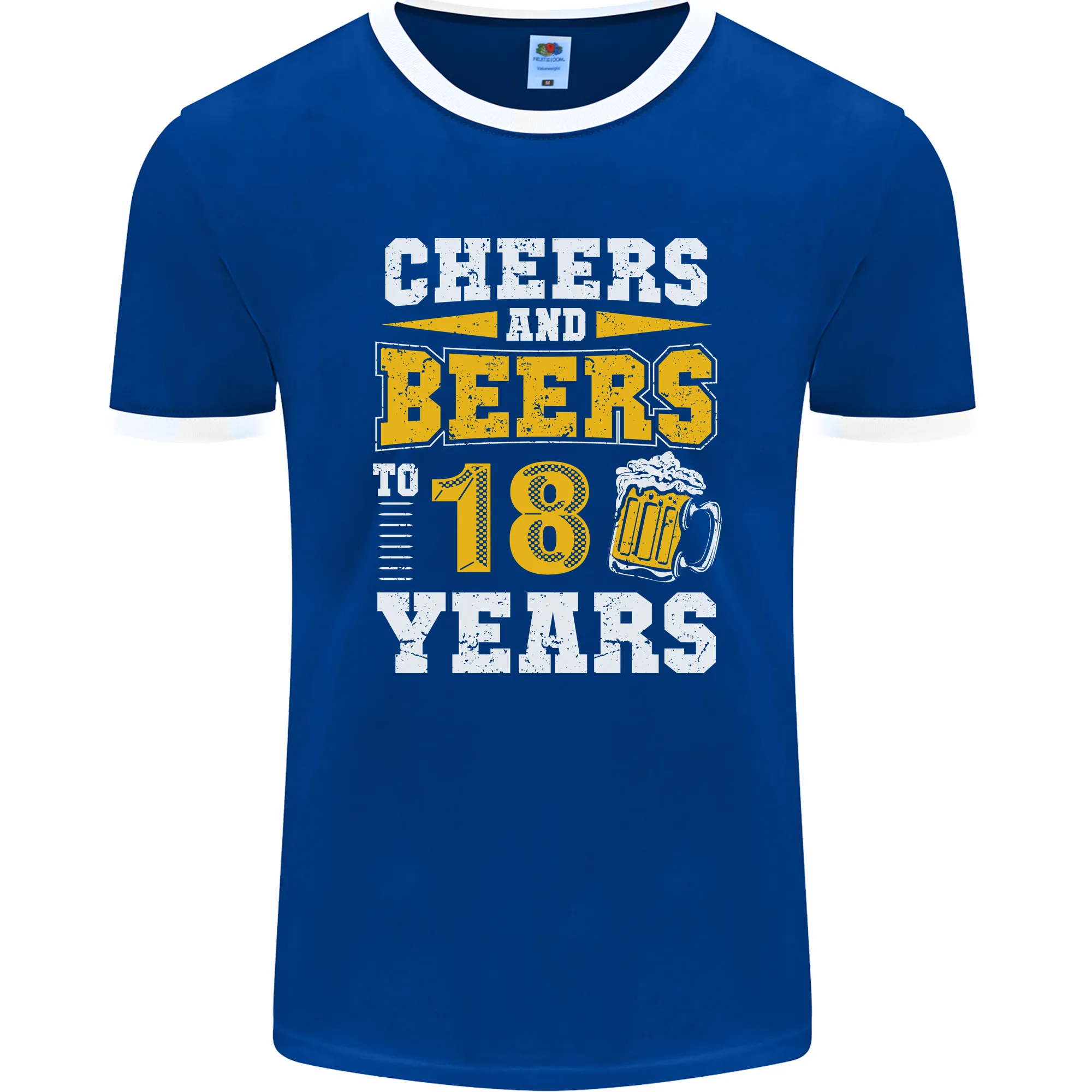 18th Birthday 18 Year Old Funny Alcohol Mens Ringer T-Shirt FotL