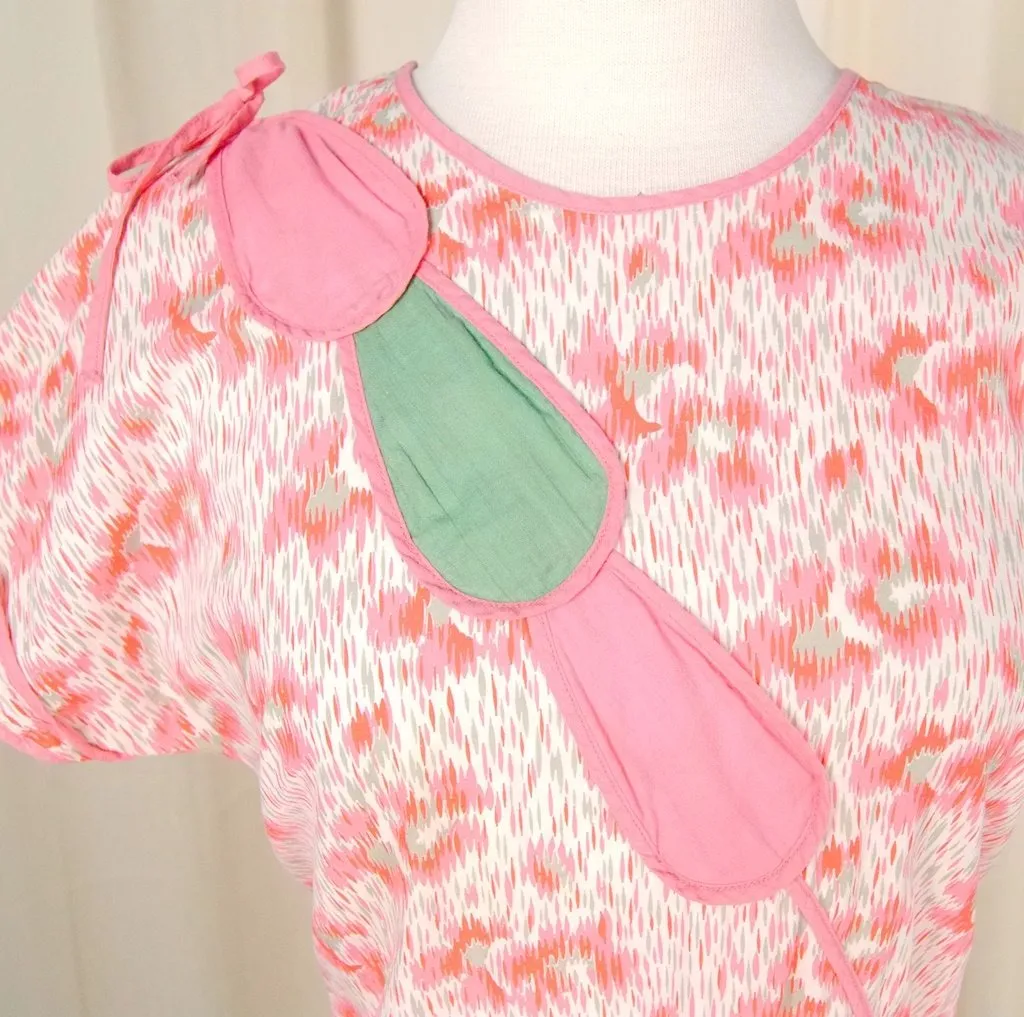 1950s Vintage Pink Smock Dress