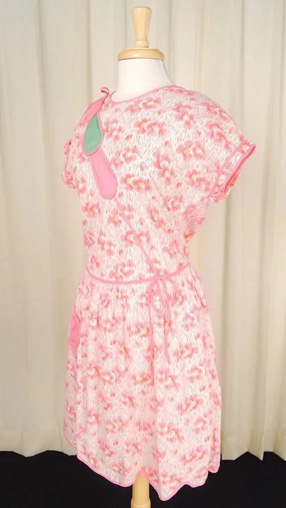 1950s Vintage Pink Smock Dress
