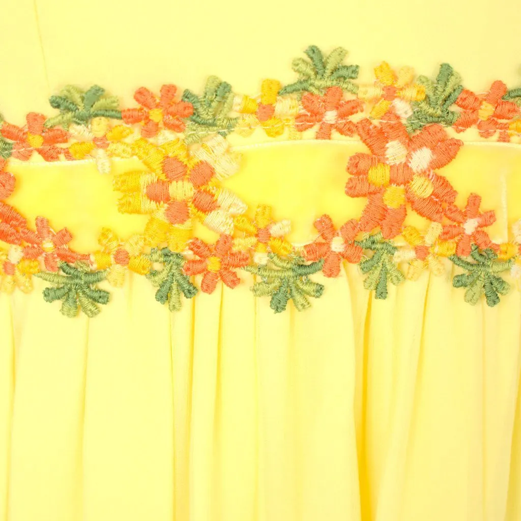 1960s Flower Child Maxi Dress