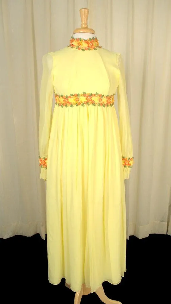 1960s Flower Child Maxi Dress