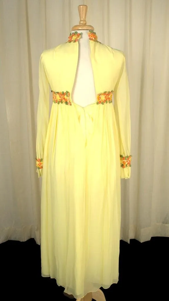 1960s Flower Child Maxi Dress
