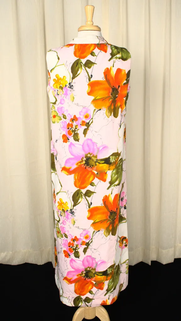 1960s Vintage Asymmetrical Tiki Dress
