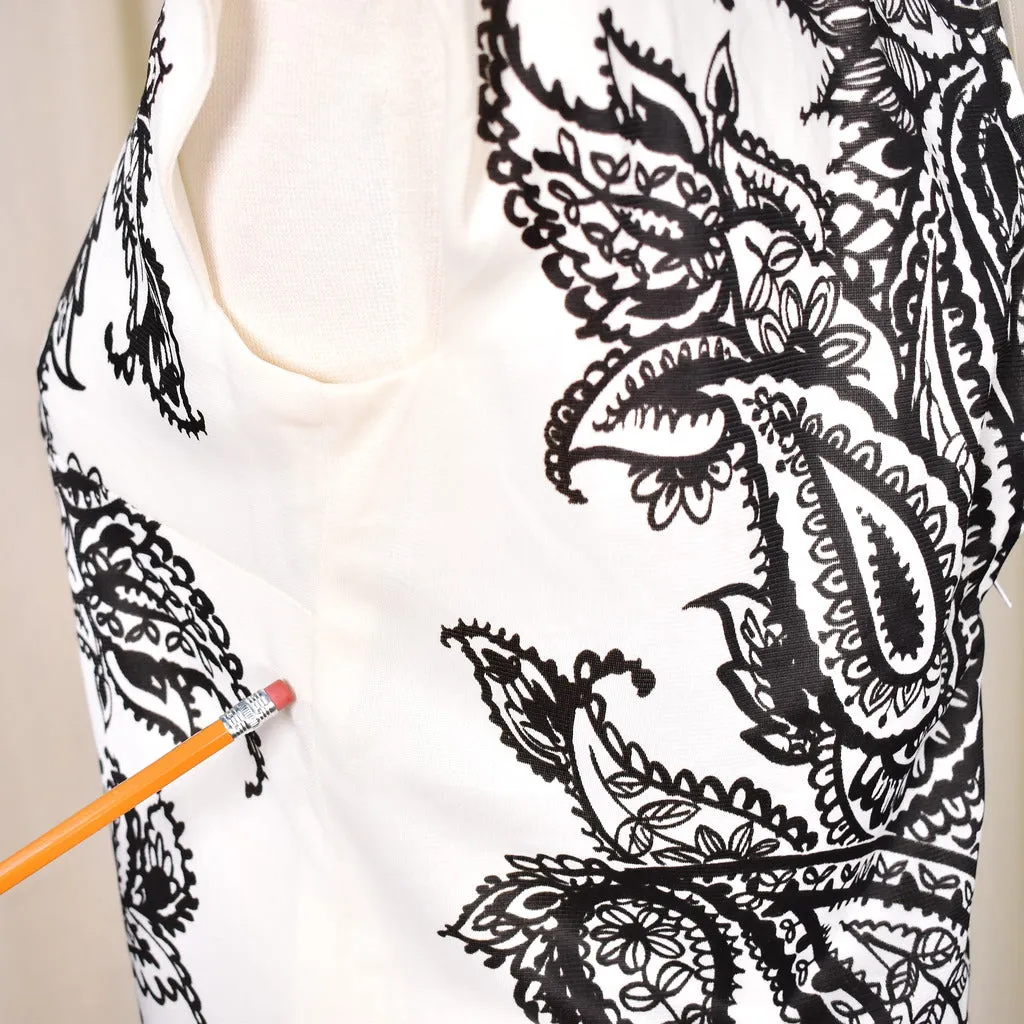 1960s Vintage Brown Paisley Skirt Set