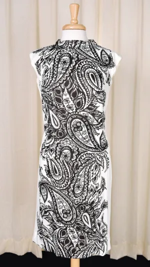1960s Vintage Brown Paisley Skirt Set