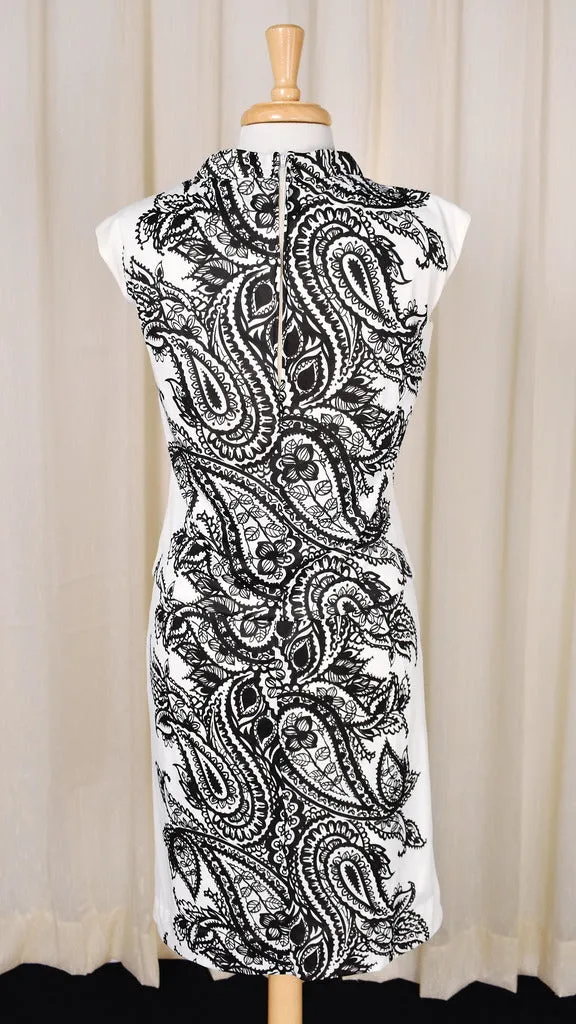 1960s Vintage Brown Paisley Skirt Set