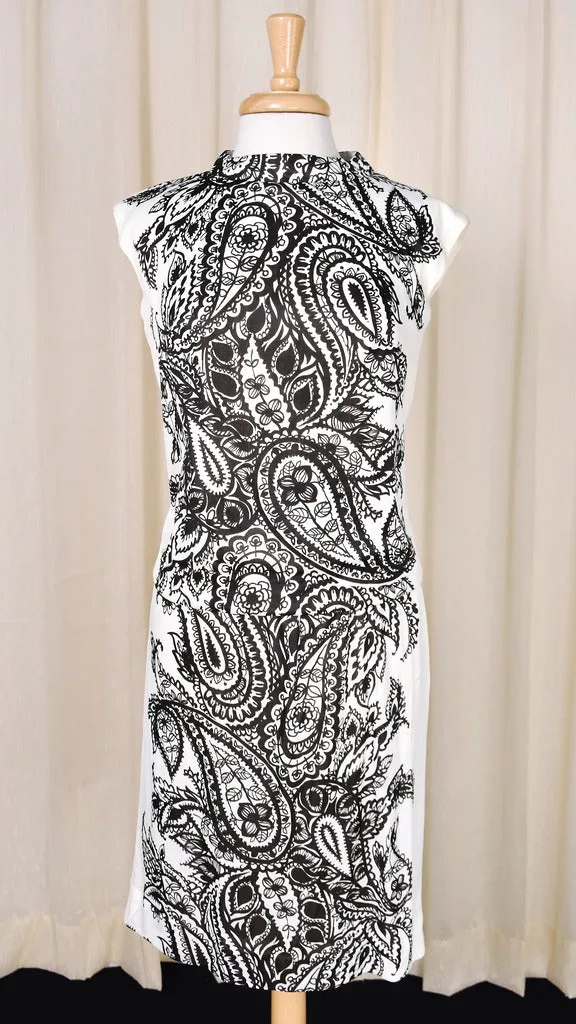 1960s Vintage Brown Paisley Skirt Set