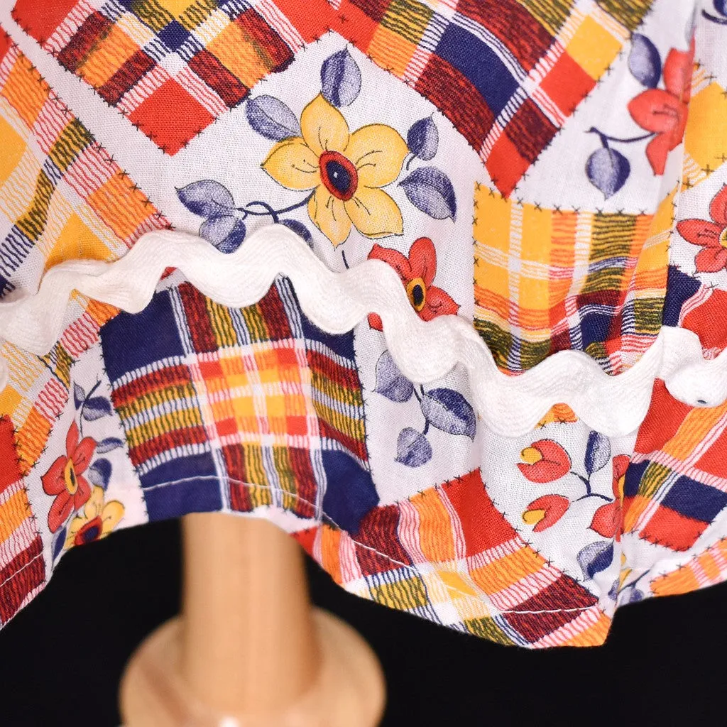 1960s Vintage Patchwork Halter Maxi