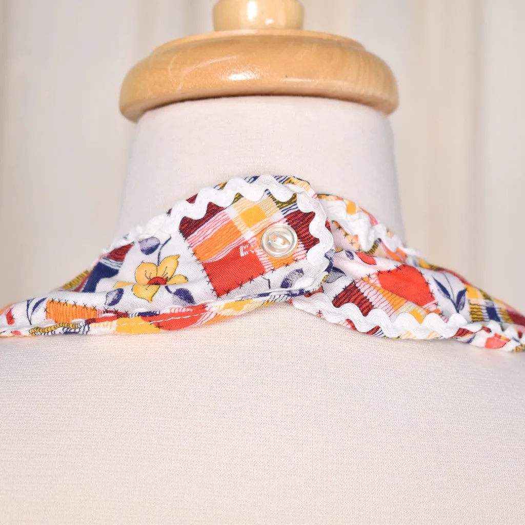 1960s Vintage Patchwork Halter Maxi