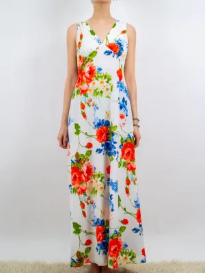 1970's CAROLYN floral a-line dress