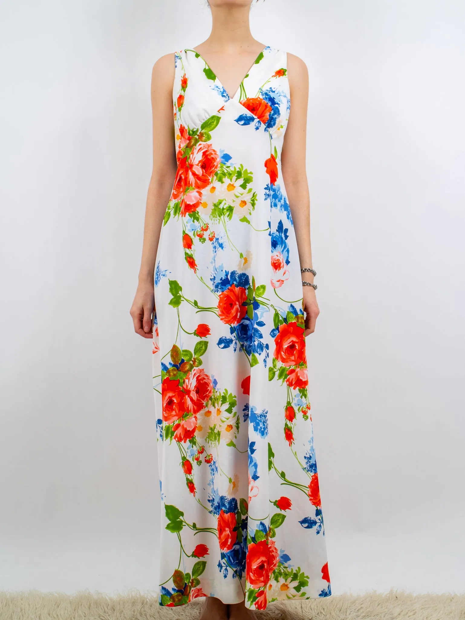 1970's CAROLYN floral a-line dress