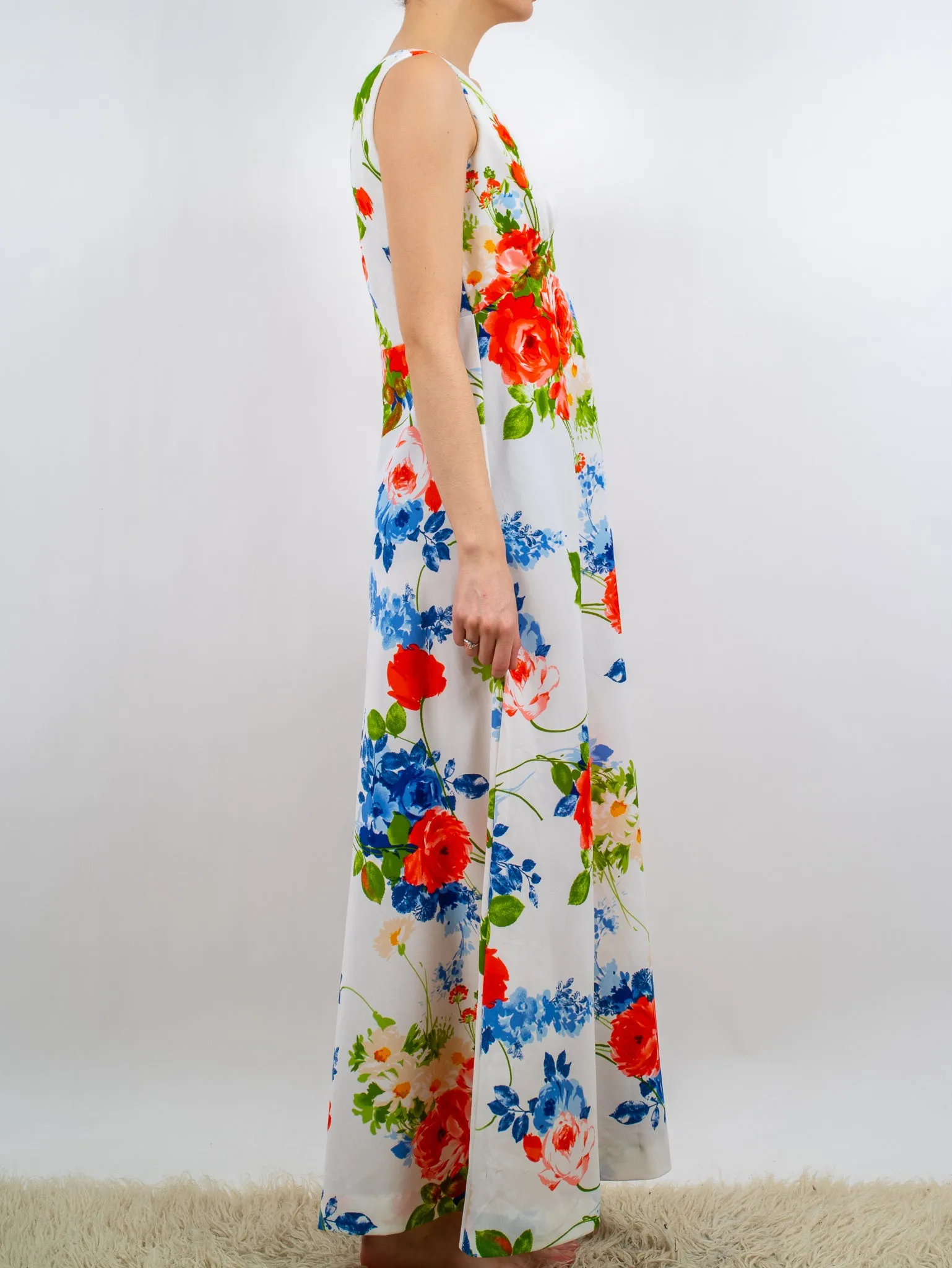 1970's CAROLYN floral a-line dress