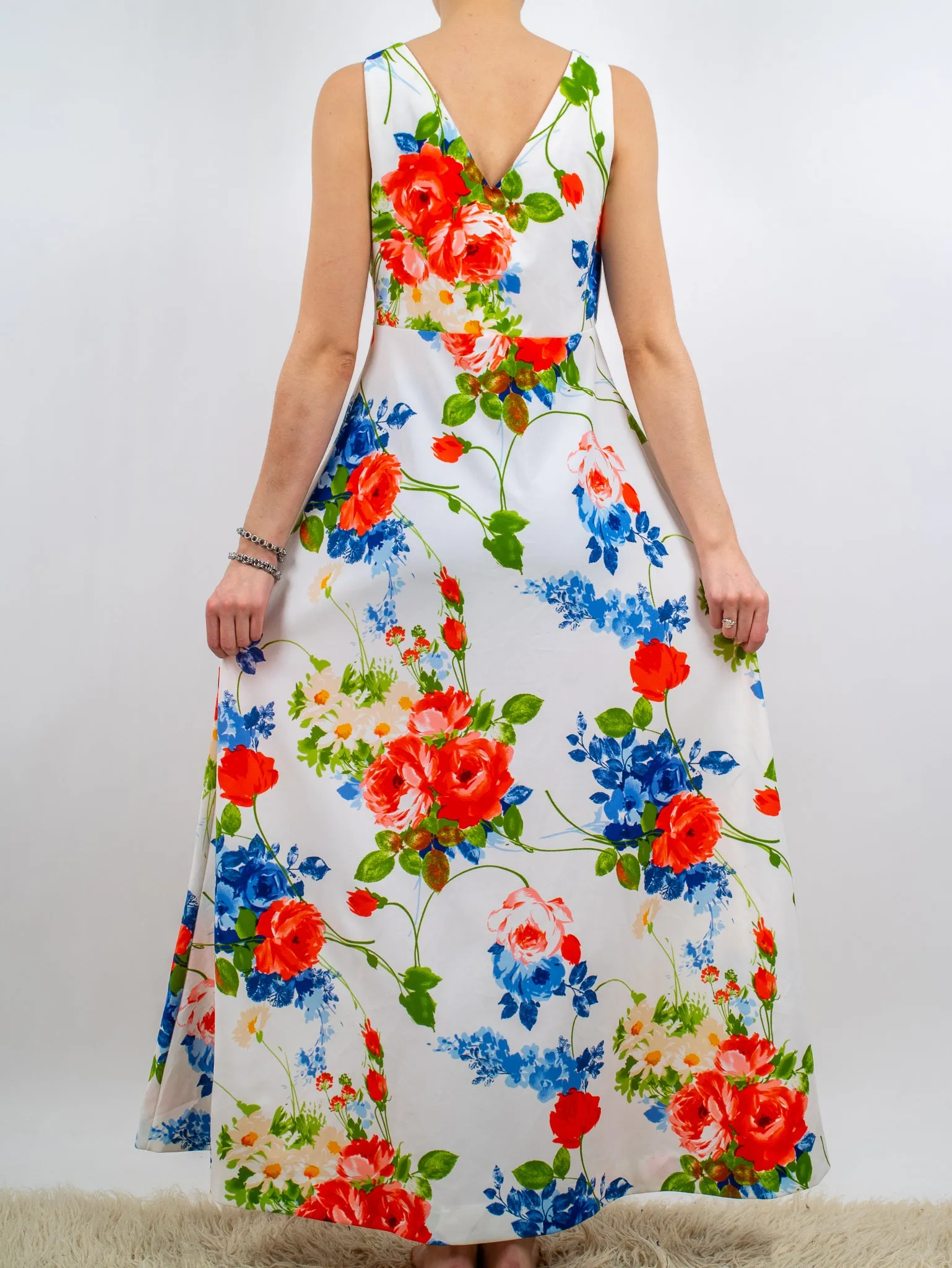 1970's CAROLYN floral a-line dress