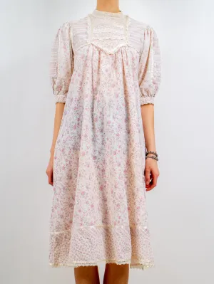 1970's pale floral frock