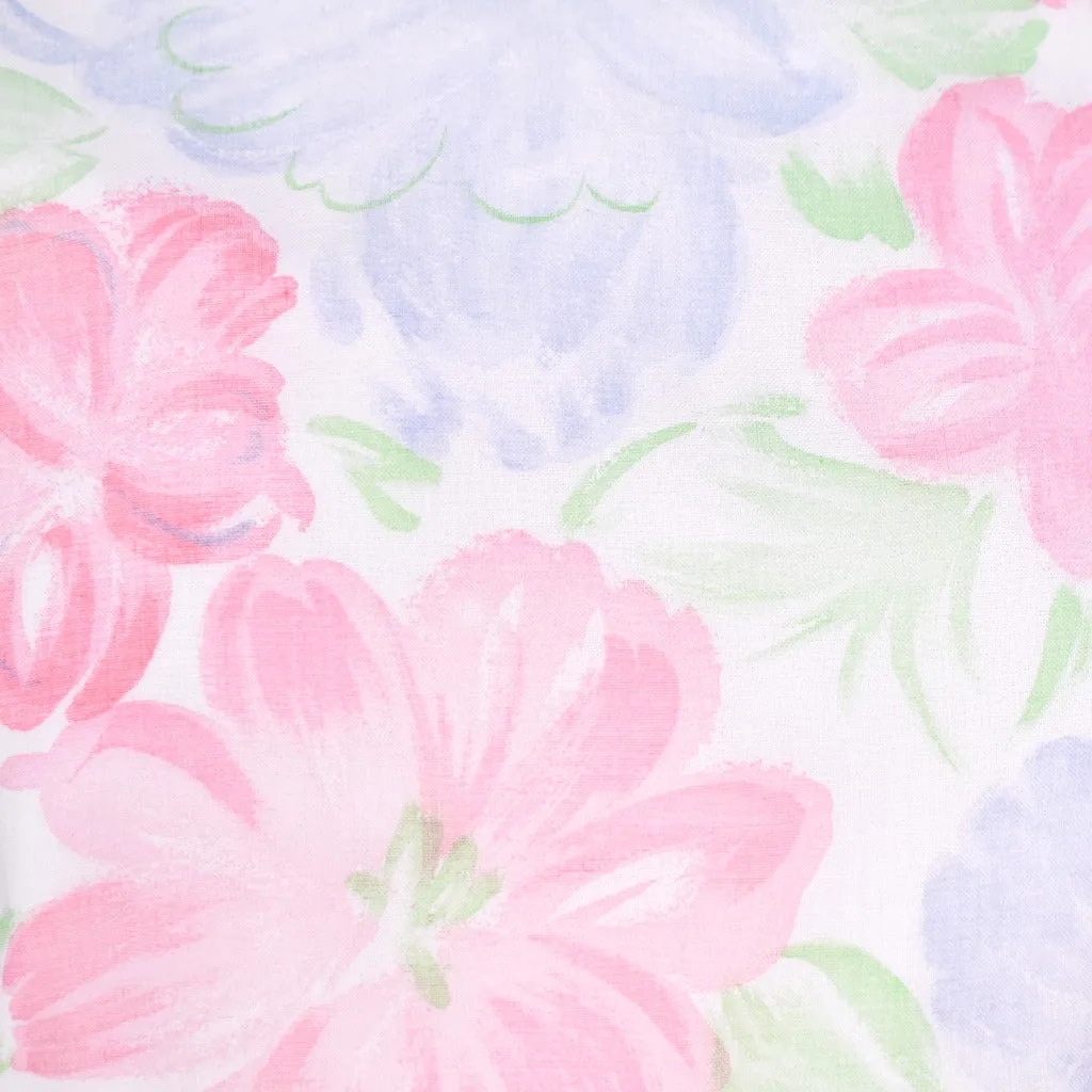 1980s Fluttery Vintage Floral Dress