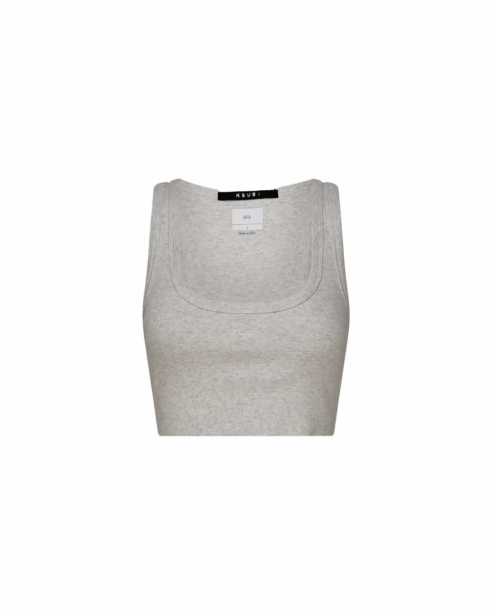 Odor Resistant Treatment Easy Care Material 1999 ORIGIN CROP TANK SNOW MARLE