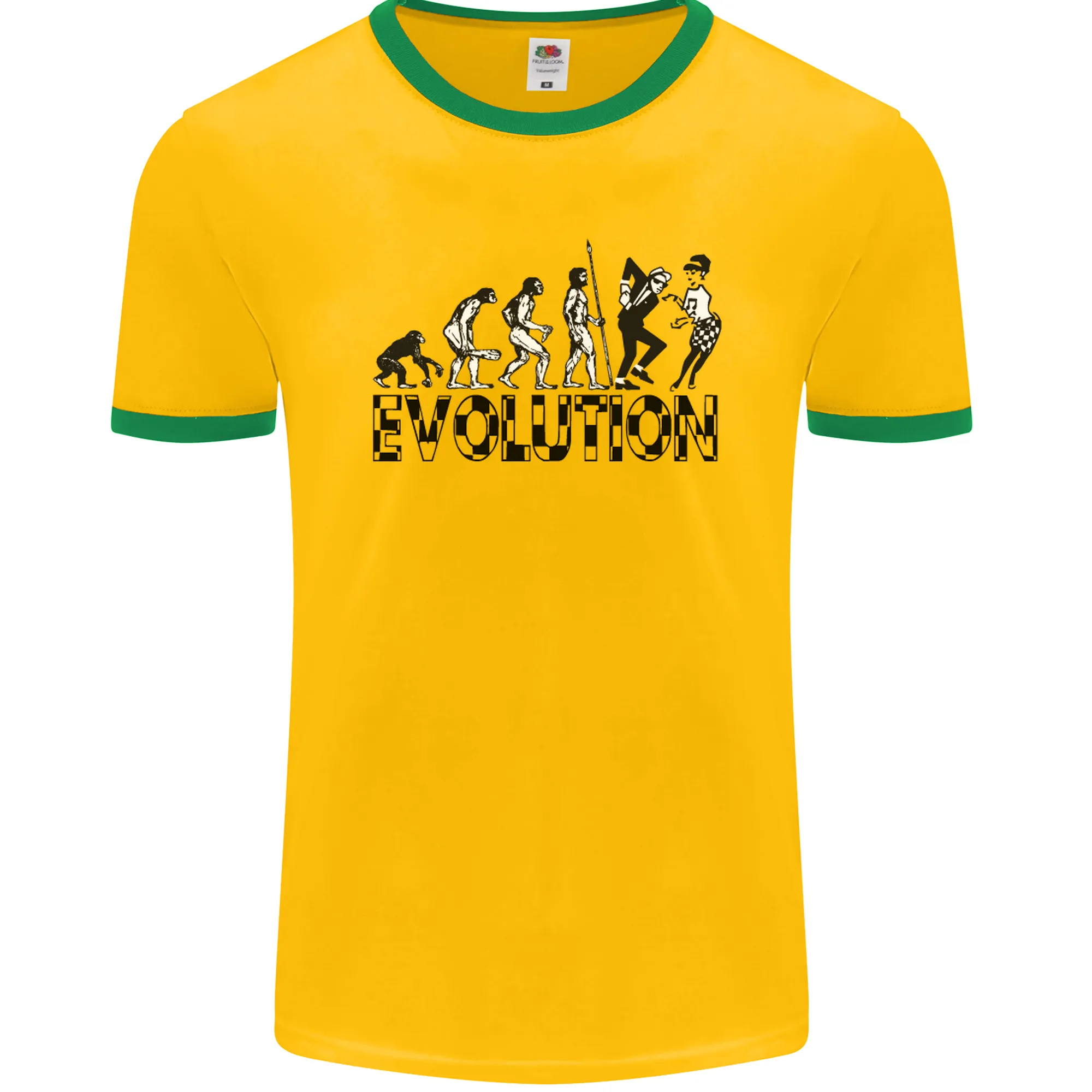 2 Tone Evolution Music 2Tone SKA Mens Ringer T-Shirt FotL