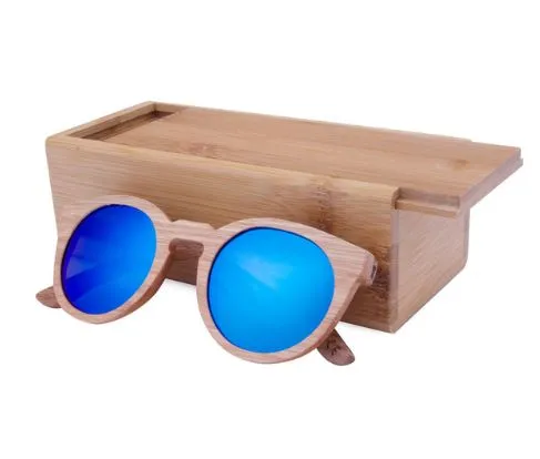 2022 NEW Round Bamboo Wood Sunglasses Polarized UV400 - BB267
