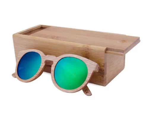 2022 NEW Round Bamboo Wood Sunglasses Polarized UV400 - BB267