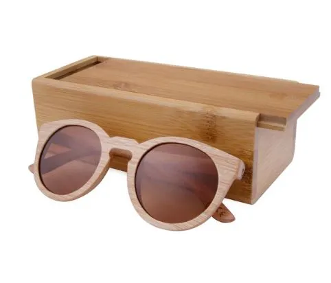 2022 NEW Round Bamboo Wood Sunglasses Polarized UV400 - BB267