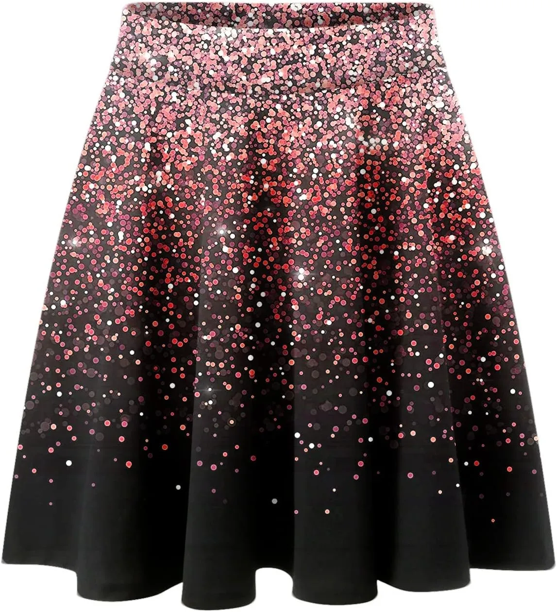2023 Skirt Women's Fashion Short Skirt Womens A Line Midi Skirt High Elastic Waist Sequin Skirts Pleated Ruffle