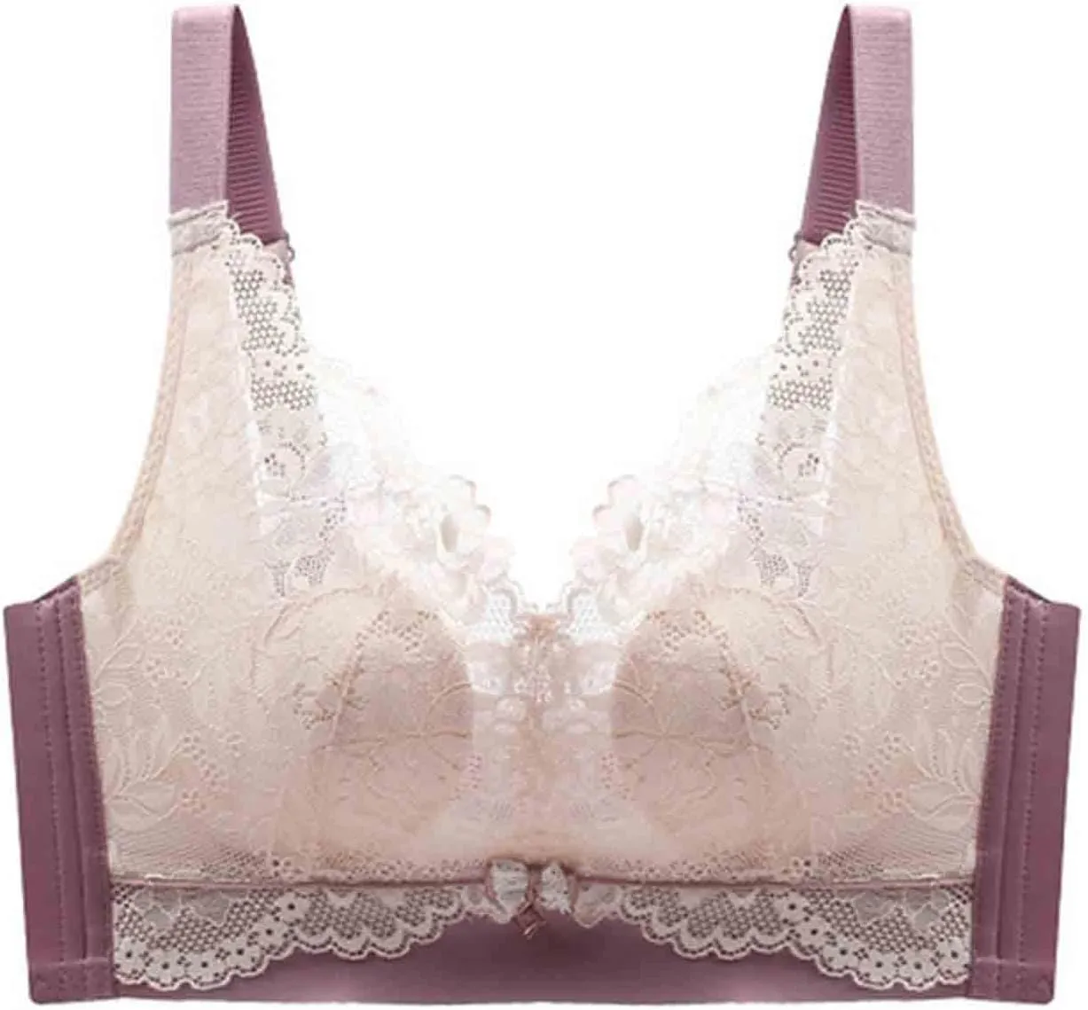 2024 New Bras for Women V Neck T-Shirt Lace Brassiere Push Up Bras for Women Comfortable Stretchable Straps Bra