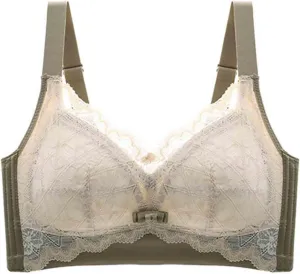 2024 New Bras for Women V Neck T-Shirt Lace Brassiere Push Up Bras for Women Comfortable Stretchable Straps Bra