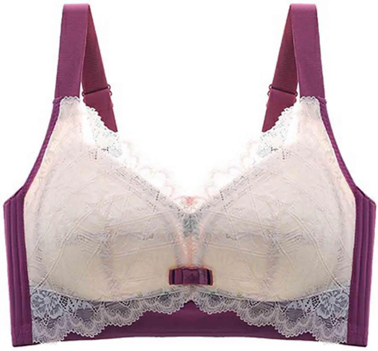 2024 New Bras for Women V Neck T-Shirt Lace Brassiere Push Up Bras for Women Comfortable Stretchable Straps Bra
