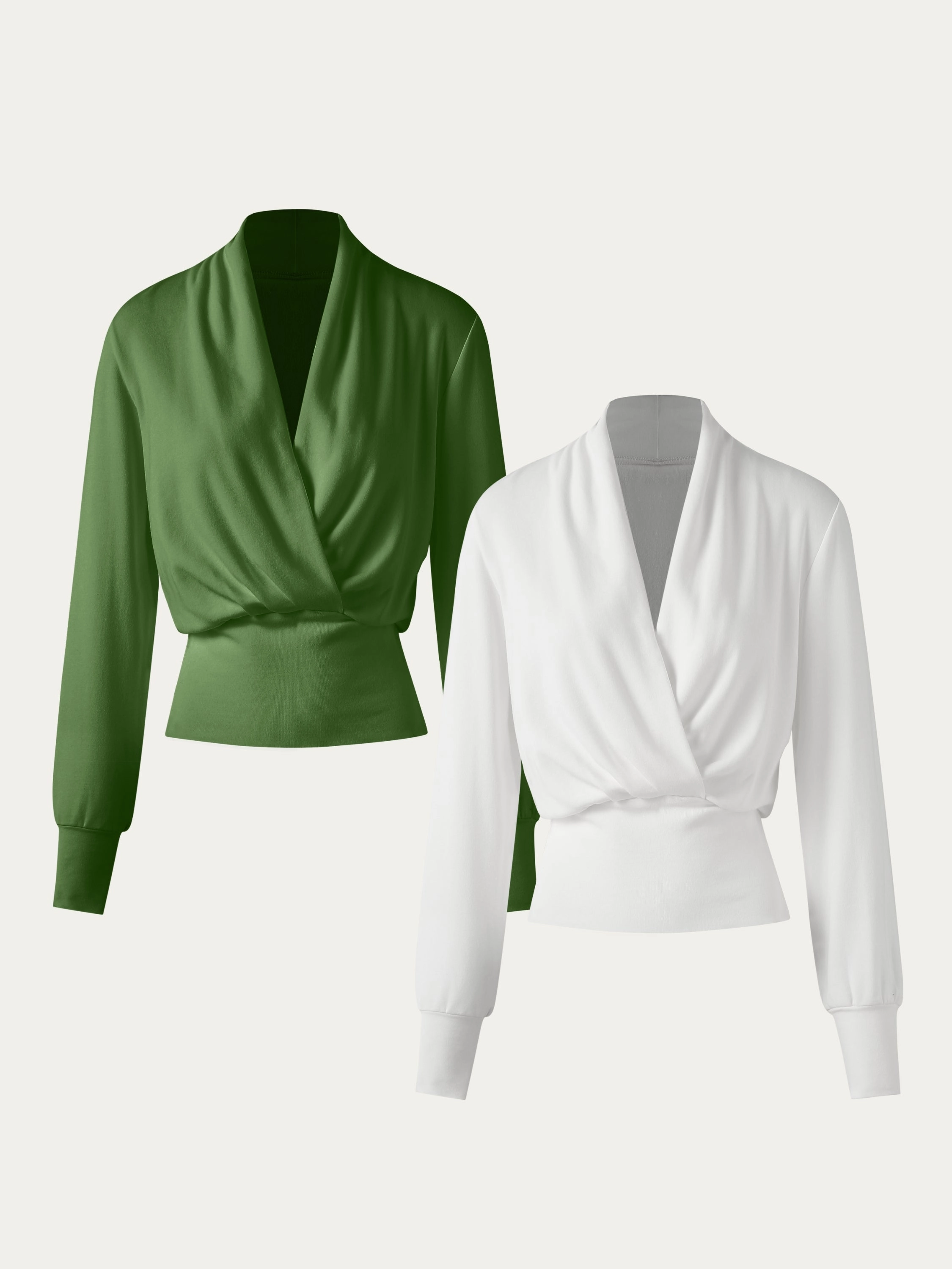 Reinforced Shoulder MultiPanelConstruction 2Pcs Set Surplice Tuckable Top