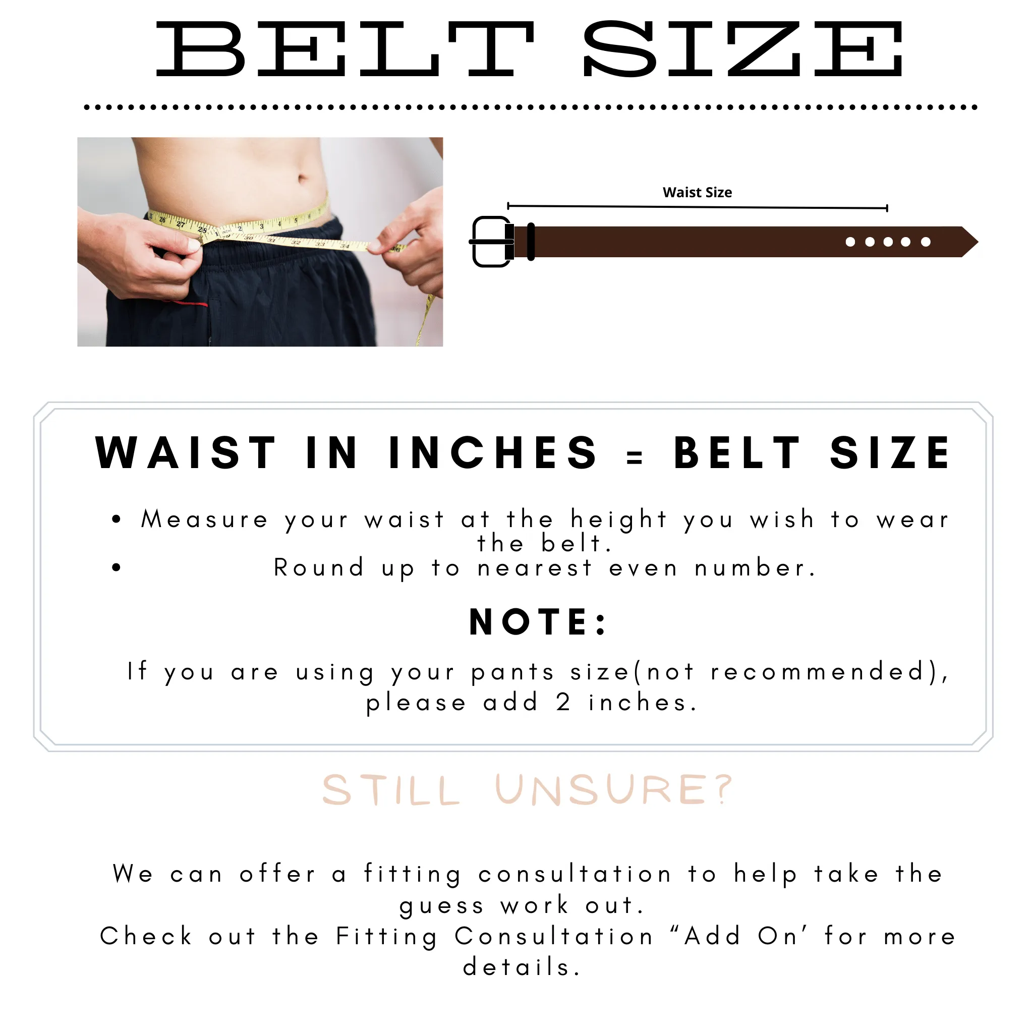 30mm | Brown | Stitched Auto Belt