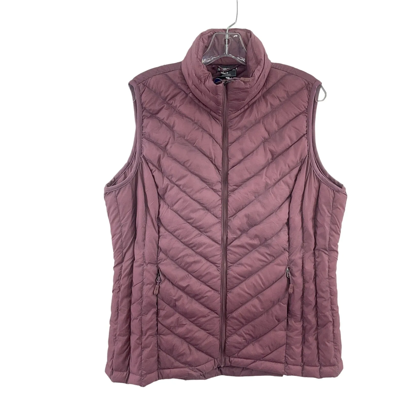 32 Degrees Insulated Mauve Zip-Up Puffer Winter Vest Women’s Large NWT
