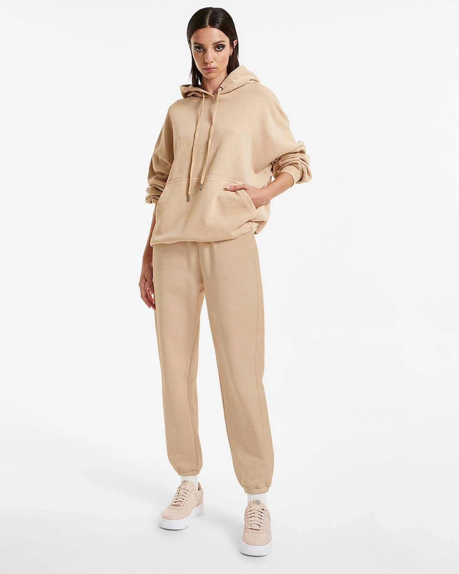 AntiPilling Technology Knit Reinforced Edges 3 X 4 OH G HOODIE LATTE