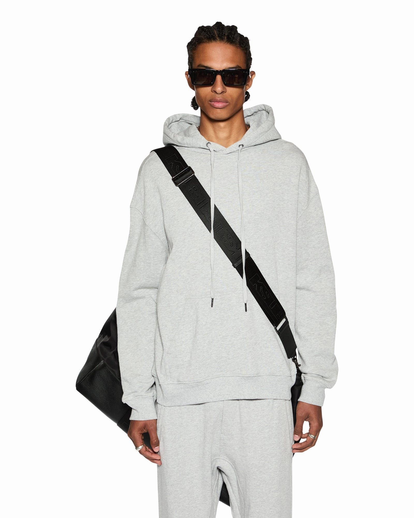 4 X 4 BIGGIE HOODIE GREY MARLE AllDay Comfort Stretch Knit Material