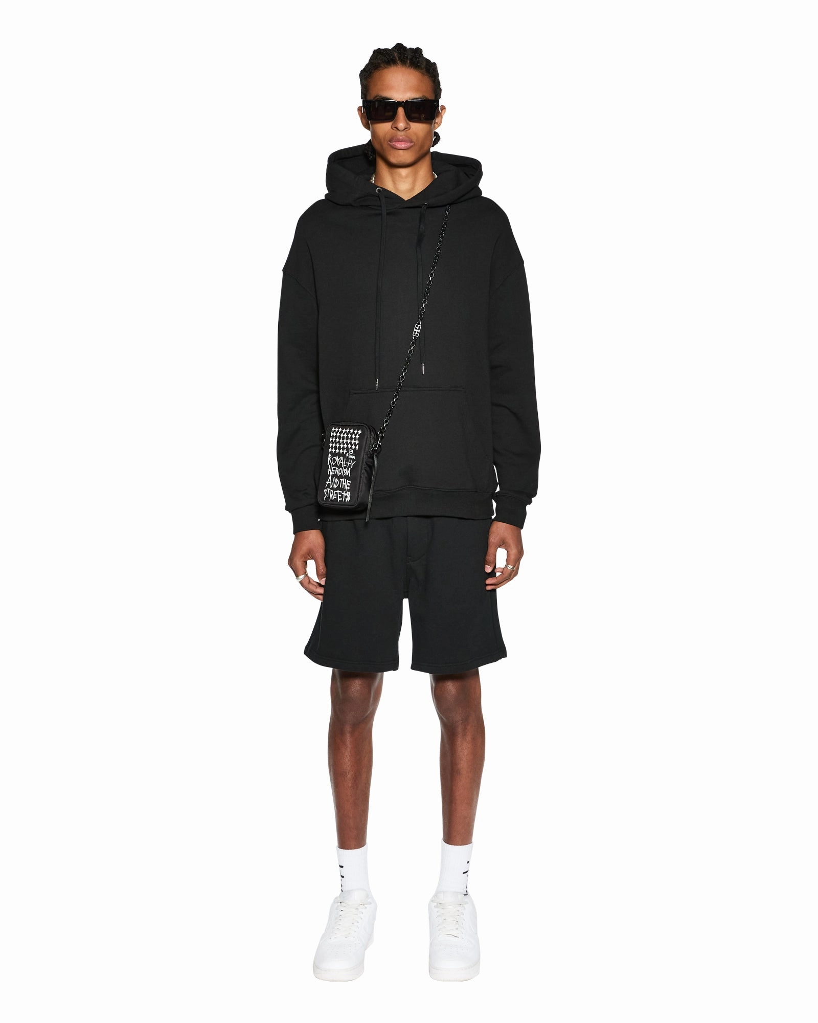 4 X 4 BIGGIE HOODIE JET BLACK Stretchable Knit