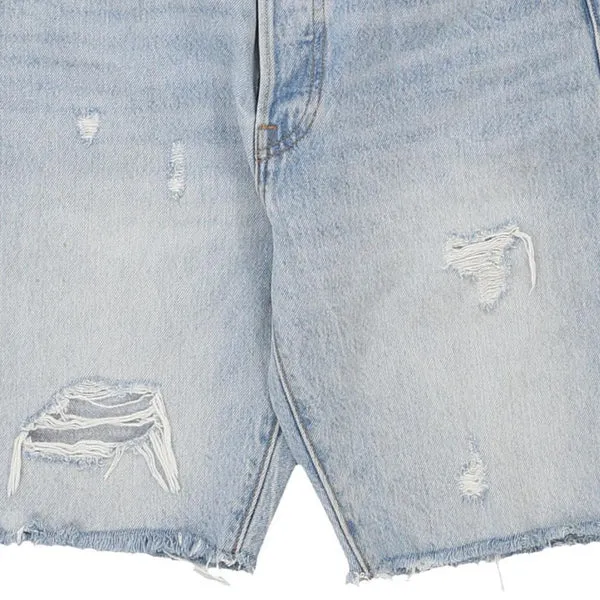 501 Levis Denim Shorts - 26W UK 6 Blue Cotton Blend