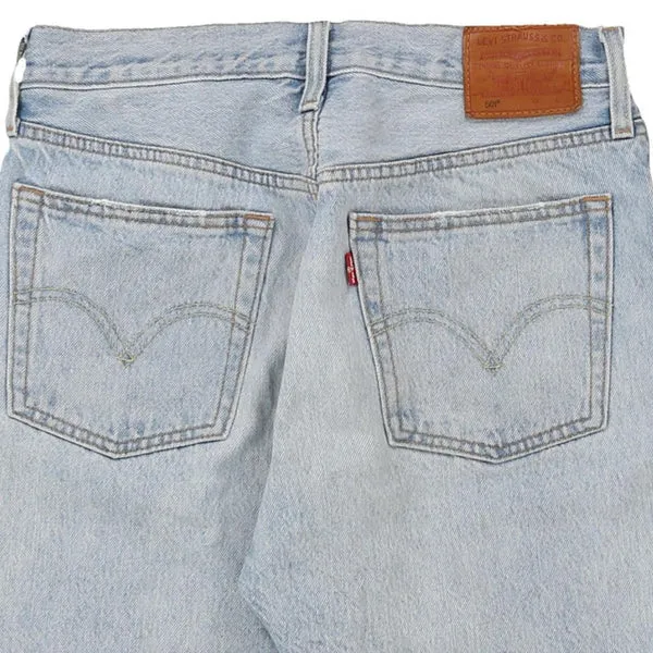 501 Levis Denim Shorts - 26W UK 6 Blue Cotton Blend