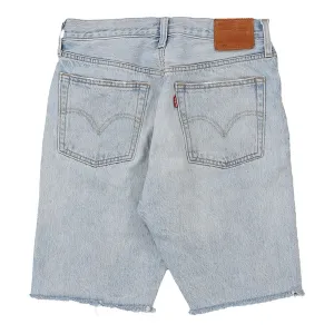 501 Levis Denim Shorts - 26W UK 6 Blue Cotton Blend