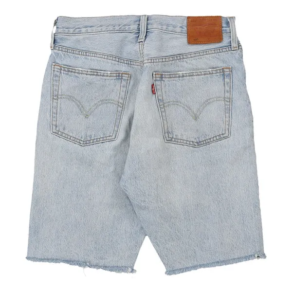 501 Levis Denim Shorts - 26W UK 6 Blue Cotton Blend