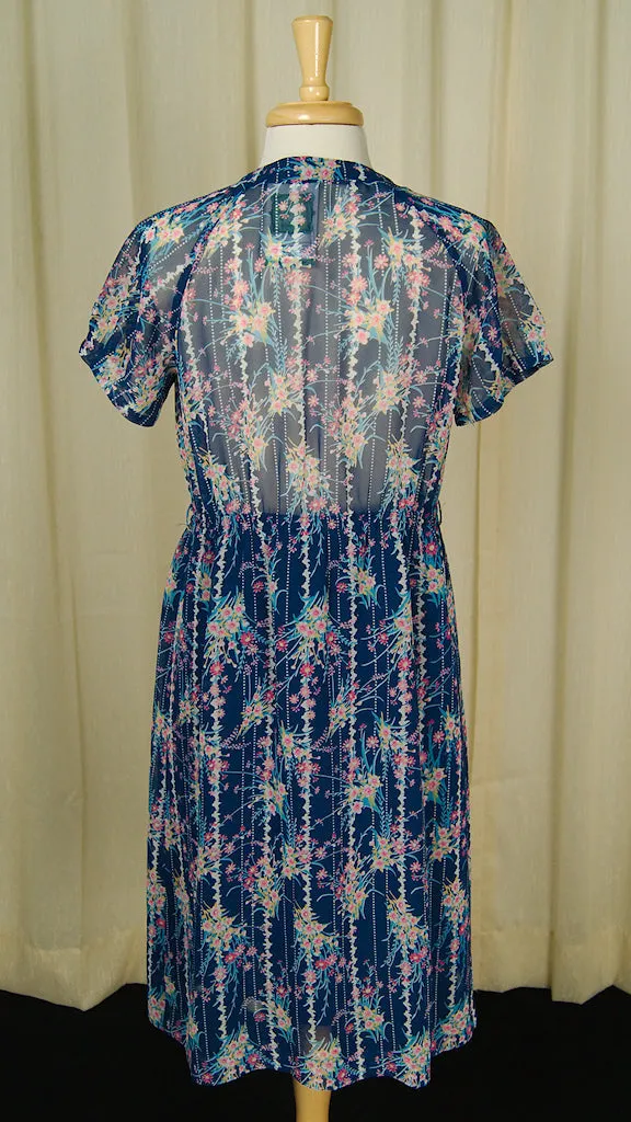 80s does 50s Sheer Shirt Dress